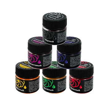 картинка Набор сухих водорастворимых красителей Caramella 5 грамм, 6 цветов от магазинаАрт-Я