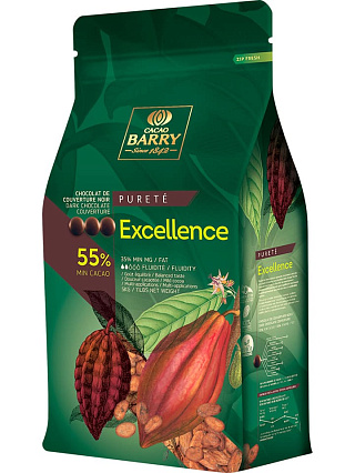 картинка Шоколад Cacao Barry Excellence темный 55%, 100гр от магазинаАрт-Я