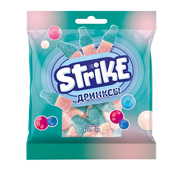 картинка Мармелад Strike Дринксы 70г в кислой посыпке от магазинаАрт-Я