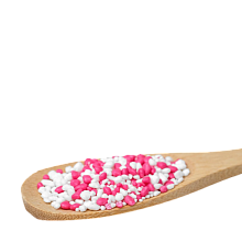 картинка Посыпка декоративная цветная «Крошка Люкс», белая/красная, 50 г от магазинаАрт-Я