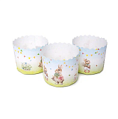 картинка Форма для кулича(113) D90 H90мм РЕТРО ЗАЙЦЫ, 10шт от магазинаАрт-Я