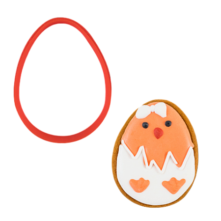 картинка Вырубка для пряника "Яйцо малое", 57*75 мм от магазинаАрт-Я