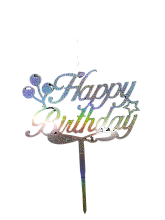 картинка Топпер свеча "Happy Birthday" Хамелеон от магазинаАрт-Я