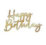 картинка Топпер "Happy birthday" №14 14*8см, золото от магазинаАрт-Я