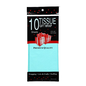 картинка Бумага упаковочная тишью голубая  50*65, 10шт от магазинаАрт-Я