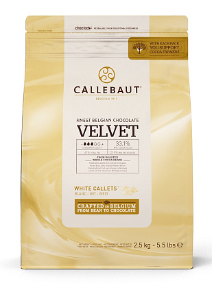картинка Шоколад белый VELVET Callebaut 32% 2,5кг(W3-RT-U71) от магазинаАрт-Я