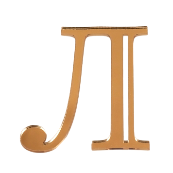 картинка Топпер буква "Л" 6,5см золото от магазинаАрт-Я