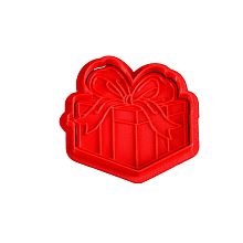 картинка Форма для печенья «Подарочная коробка», штамп, вырубка, цвет красный от магазинаАрт-Я