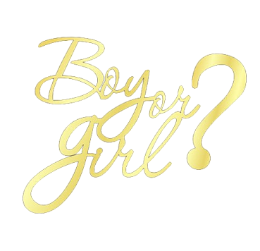картинка Топпер торцевой "Boy or girl " 11.3*9см,золото от магазинаАрт-Я
