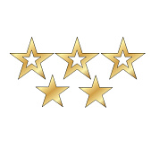 картинка Топпер  "Звезды"  4*4см-2шт, 5*5см -3шт золото от магазинаАрт-Я