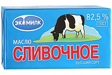 картинка Масло "Сливочное" 82,5% 450г. фольга, ЭКОМИЛК от магазинаАрт-Я