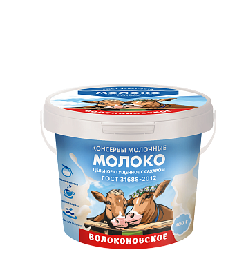 картинка Молоко цельное сгущенное с сахаром ТМ "Волоконовское" Отборное 8,5% м.д.ж„ ведро 400 гр ГОСТ от магазинаАрт-Я