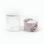 картинка Коробка для торта РЕТ (ПЭТ) цилиндр d26 h 32 см. прозрачная крышка от магазинаАрт-Я