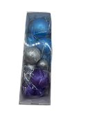 картинка Набор сфер "Новогодний"(серебро, фиолетовый,синий,кандурин) от магазинаАрт-Я