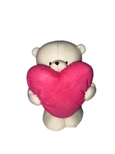 картинка Глазурь "Мишка 3Д с сердцем белый/розовый" от магазинаАрт-Я