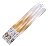 картинка Набор свечей для торта «Жемчуг» (белый с золотом, 14 см) 6 шт от магазинаАрт-Я