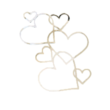 картинка Украшение для торта «Сквозные сердца», серебро от магазинаАрт-Я