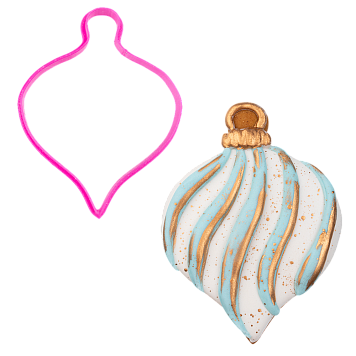 картинка Вырубка для пряника "Елочная игрушка " пластик, 9 см от магазинаАрт-Я