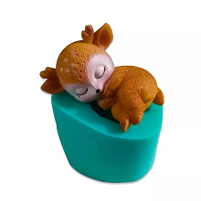 картинка Молд 3D Спящий олененок на боку от магазинаАрт-Я