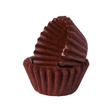 картинка Капсулы бумажные для конфет КОРИЧНЕВЫЕ 35*23мм,25шт от магазинаАрт-Я