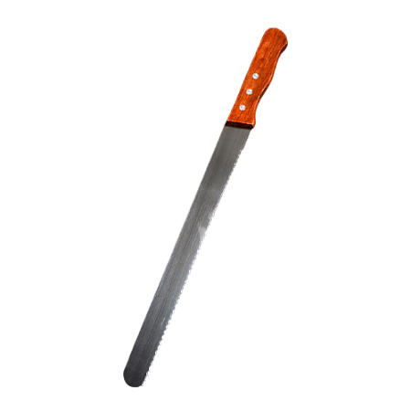 картинка Нож для бисквита мелкие зубцы, рабочая поверхность 30 см, деревянная ручка от магазинаАрт-Я