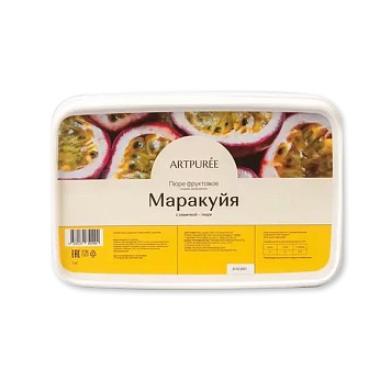 картинка Пюре замороженое маракуйя с семечкой 10% сахара 1 кг, ARTPUREE от магазинаАрт-Я