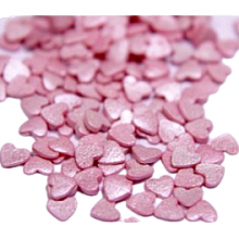 картинка Посыпка сердца розовые перламутровые 70гр от магазинаАрт-Я