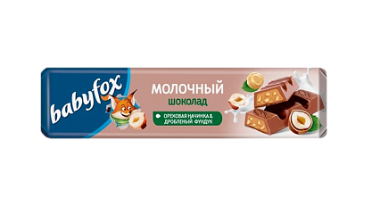 картинка Батончик «Babyfox» с ореховой начинкой 45 г от магазинаАрт-Я
