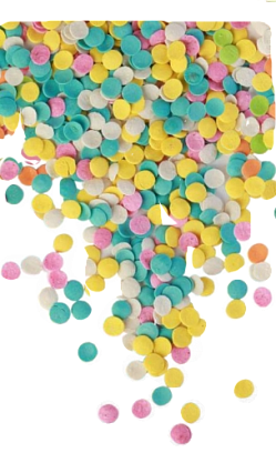 картинка Посыпка сахарная "Конфетти"№301 (желтое, голубое, розовое, белое),50гр от магазинаАрт-Я