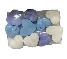 картинка Глазурь "Набор сердечек" (белые, голубые, фиолетовые) от магазинаАрт-Я