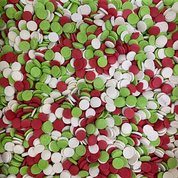 картинка Посыпка сахарная №344/1 конфетти (зеленое, красное,белое), 50гр от магазинаАрт-Я