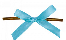 картинка Твист-лента с бантиком (голубой, 8 см) 50 шт от магазинаАрт-Я