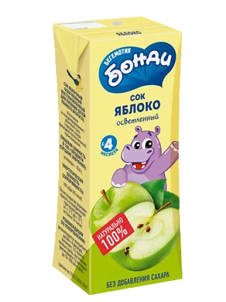 картинка Сок яблочный "Бонди", 0,2л от магазинаАрт-Я
