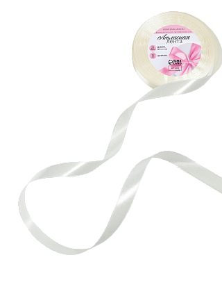 картинка Лента атласная №02 12мм*25(23м) светло-бежевый от магазинаАрт-Я