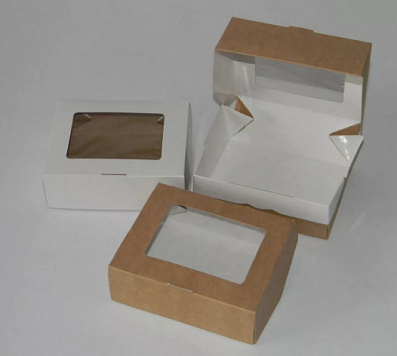 картинка Коробка 12*8*5 см с окном от магазинаАрт-Я