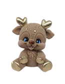 картинка Фигюка Оленёнок зимний 7.5x6 см шоколадная глазурь от магазинаАрт-Я