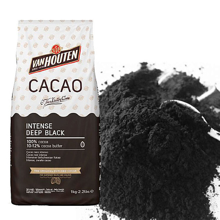 картинка Какао чёрный VanHouten INTENSE DEEP BLACK 10-12%, 1 кг от магазинаАрт-Я