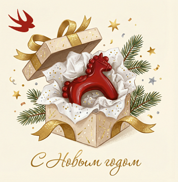 картинка Открытки 7*7см 24шт на листе А3 С Новым годом от магазинаАрт-Я