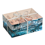 картинка Коробка №333 для 6 капкейков «Новый год» синяя от магазинаАрт-Я