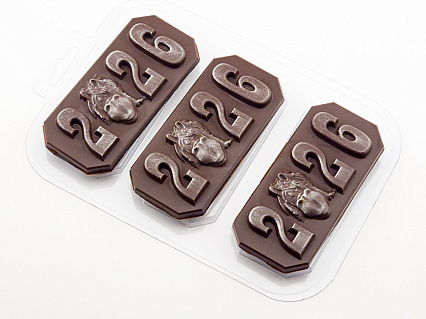 картинка Форма для шоколада "2026" от магазинаАрт-Я