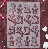 картинка Форма для шоколада "Новый год" от магазинаАрт-Я