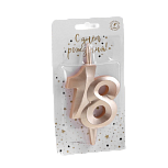 картинка Свеча в торт "Юбилейная", цифра 18, 10 см, шампань  от магазинаАрт-Я