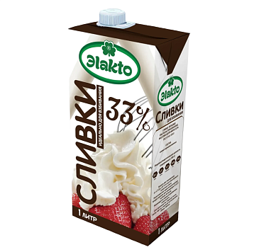 картинка Сливки Эlakto 33%, 1л от магазинаАрт-Я