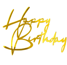 картинка Украшение - боковой топпер для торта «Happy Birthday 1», золото от магазинаАрт-Я