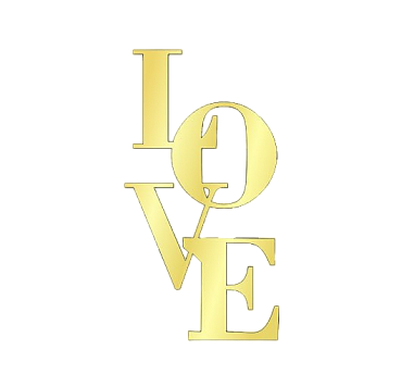 картинка Топпер торцевой "Love" 10*5,3см, золото от магазинаАрт-Я