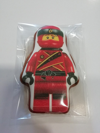 картинка Пряник Лего Ниндзяго (красный) от магазинаАрт-Я