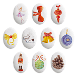 картинка Сахарные МЕДАЛЬОНЫ НОВЫЙ ГОД 35x25 мм (63 шт) от магазинаАрт-Я