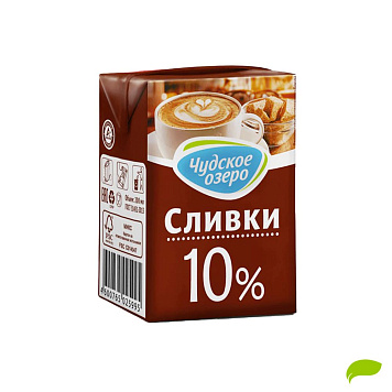 картинка Сливки 10% 200мл Чудское озеро от магазинаАрт-Я